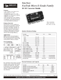 Datasheet V300A28E300BL1 manufacturer Vicor